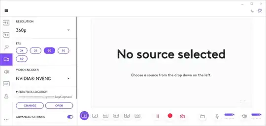 Logitech capture settings