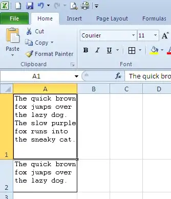 Changed font to Courier
