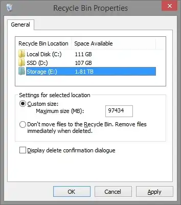Recycle Bin Properties