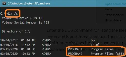 CMD to manipulate long filenames