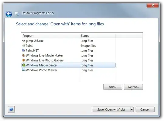 Add or remove Open With programs