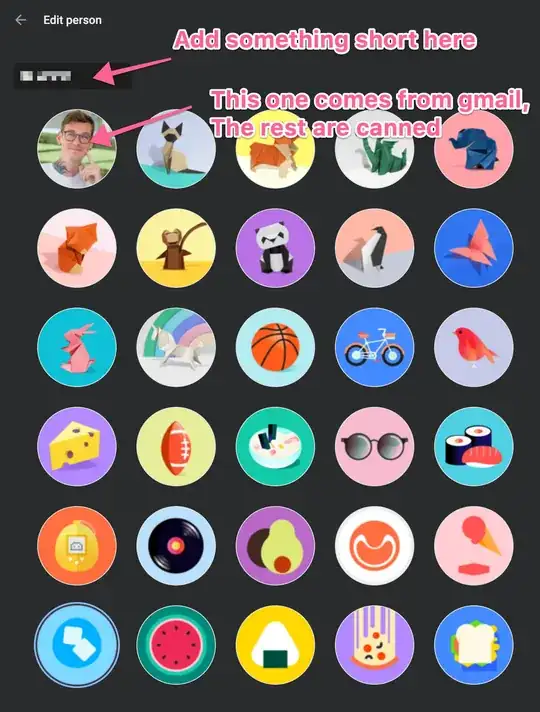 Image of selection screen