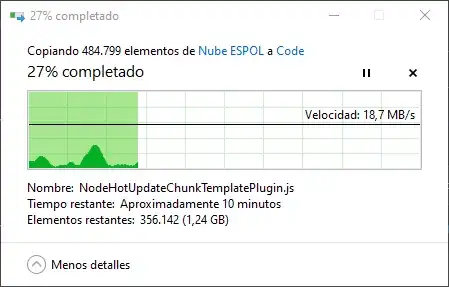 Picture 2 moving the same folder few moments later