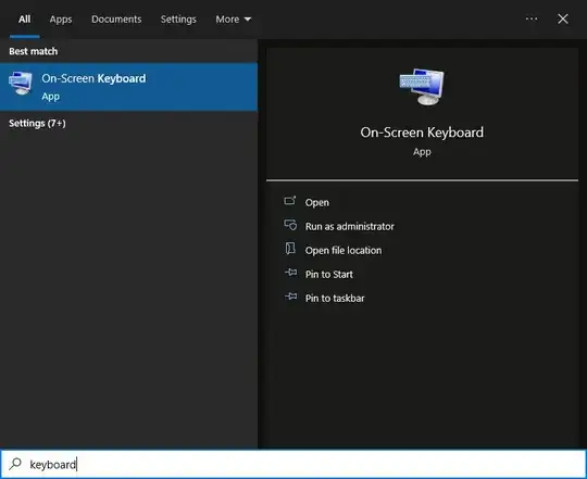 Launch on-screen keyboard