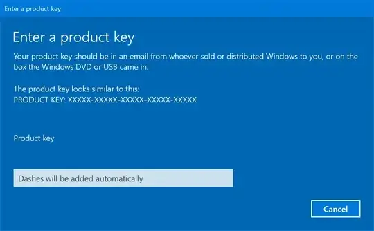 enter a product key