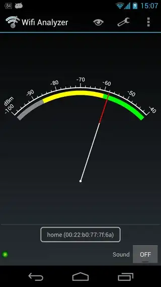Screenshot of "Wifi Analyzer"