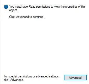 No Permission Message