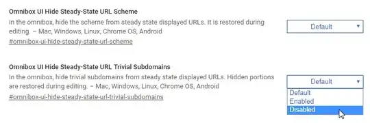 Chrome Flags - Omnibox Hide Scheme and Trivial Subdomains