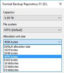 NTFS Cluster Size
