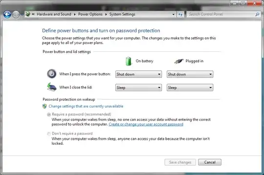 Windows power settings