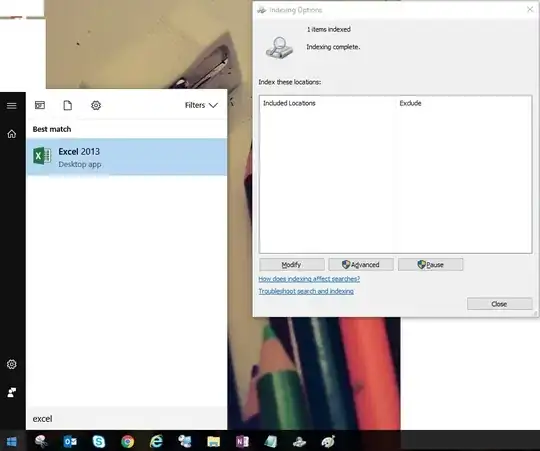 Excel 2013 still showing up in search