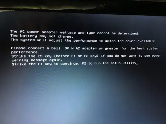 Dell Adaptor warning