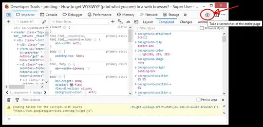 The screenshot tool in Firefox Developer Tools