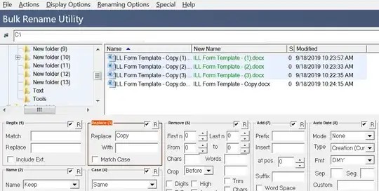 Bulk Rename Utility - Screenshot
