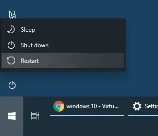 screenshot of restart