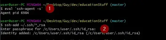 adding pass phrase in git bash on Windows