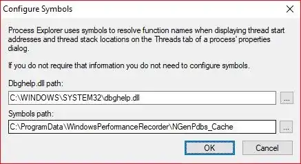 procexp symbols path