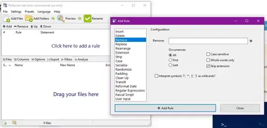 renamer software for windows creating a rule by removing text