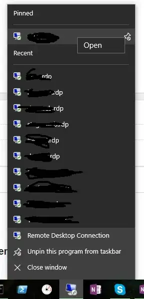 Here you can see the Conext Menu