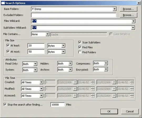 SearchMyFiles Search Options