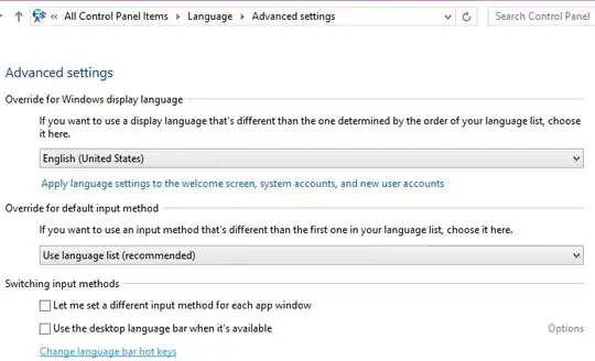 Switching input methods -> *Change Language bar hot keys*