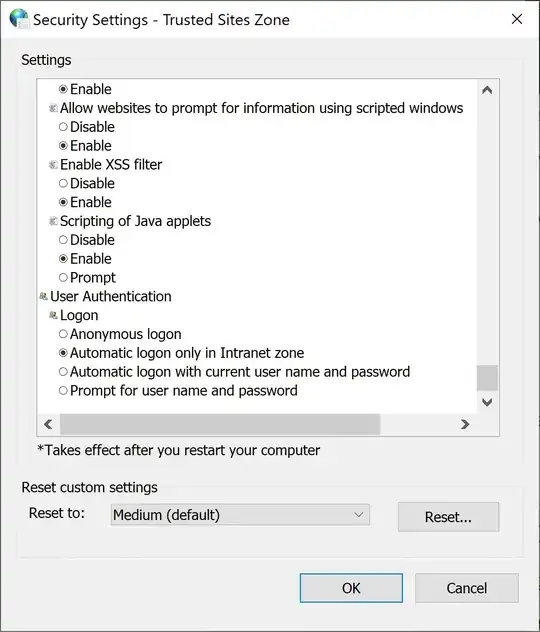 Automatic login settings