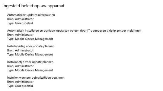 Windows Update telling MDM manages my organization settings