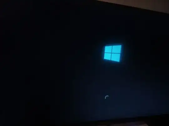 windows logo after loading files