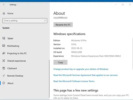 Windows 10 Current Version
