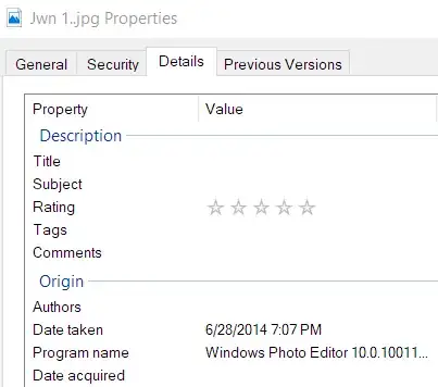 jpg Properties - Date Taken