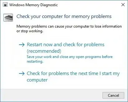 Windows Memory Diagnostic