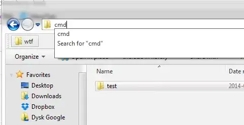 Screenshot of cmd entered in path bar