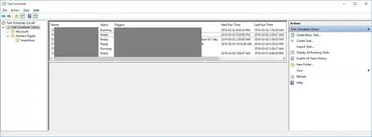 screen shot of my task scheduler