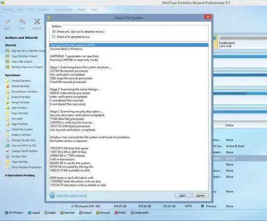 Screenshot: No Disk Errors with Chkdsk