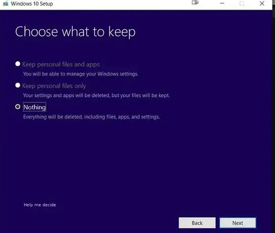 Windows 10 upgrade - Choose what to keep
