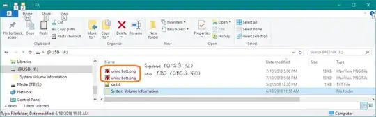 Space vs. NBS in filename