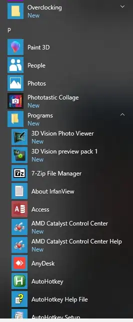 Start menu mess
