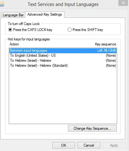 Change language bar hot key wizard screenshot