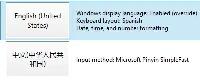 Language preferences