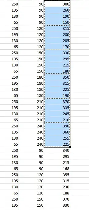 excel only selecting 4 rows