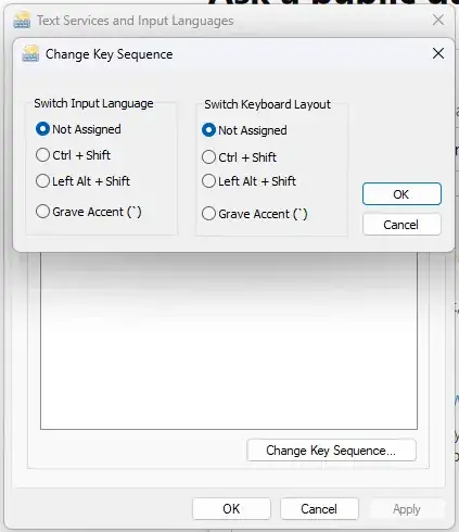 Language switcher keys are disabled