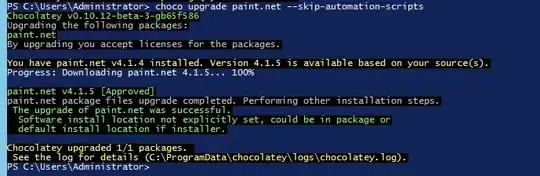 Output from choco upgrade command when skipping automation scripts