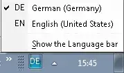 language bar