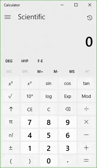 calc.exe on my Windows 10 computer