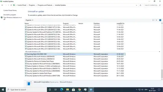 Servicing stack 10.0.19041.1081 suspicious. How uninstall?
