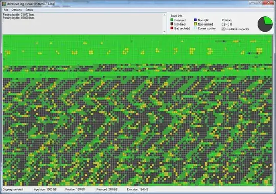 ddrescueview 1st attempt NTFS partition