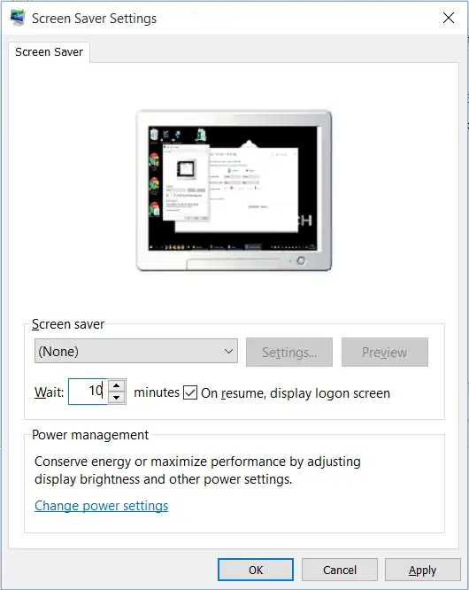 Screensaver Settings