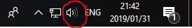 Windows 10 Sound Task Button
