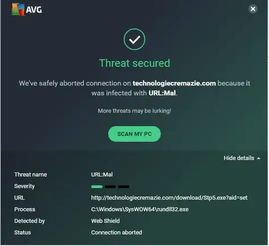 picture of the popup