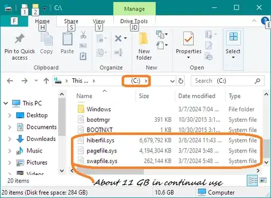 Windows Volatile System Files
